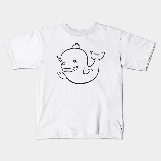 Narwhal for Light Shirts Kids T-Shirt by StineBrunson